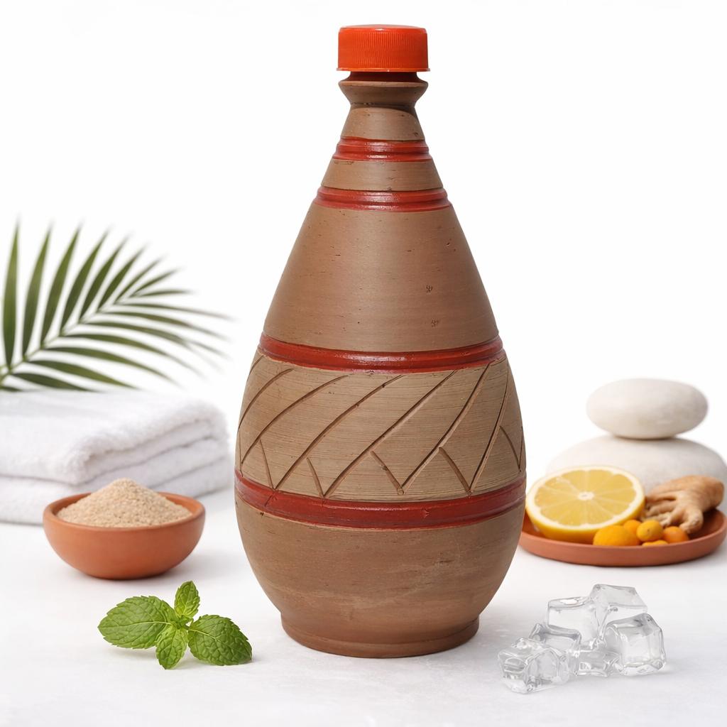 100% PURE NATURAL CLAY WATER BOTTLE 650ml