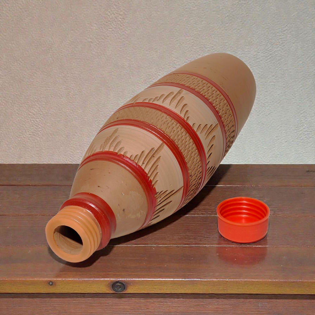 CLAY TERACOTTA WATER BOTTLE 1 L