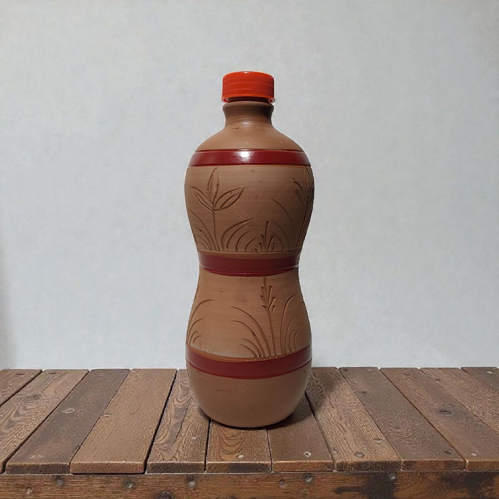 AUTHETIC NATURAL CLAY DRINKNG WATER BOTTLE 1 L