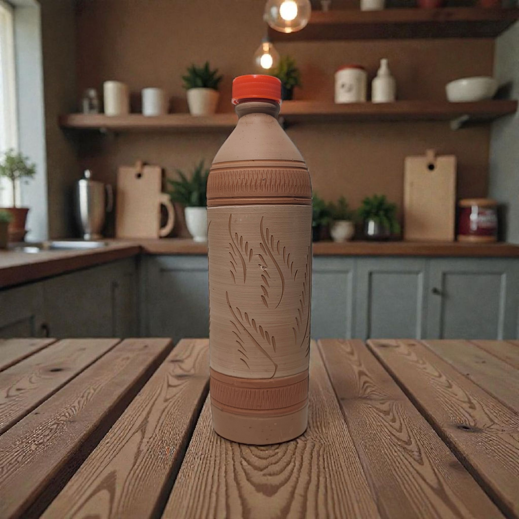 NATURAL CLAY  WATER STORAGE FOR HOME 950 ml